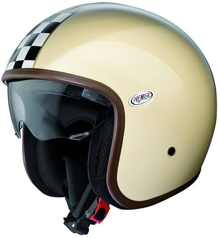 Vintage CK Beige Motorhelm