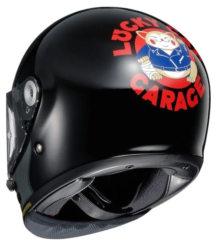 Glamster Lucky Cat Garage Motorhelm 2 Glamster Lucky Cat Garage Motorhelm - Afbeelding 2